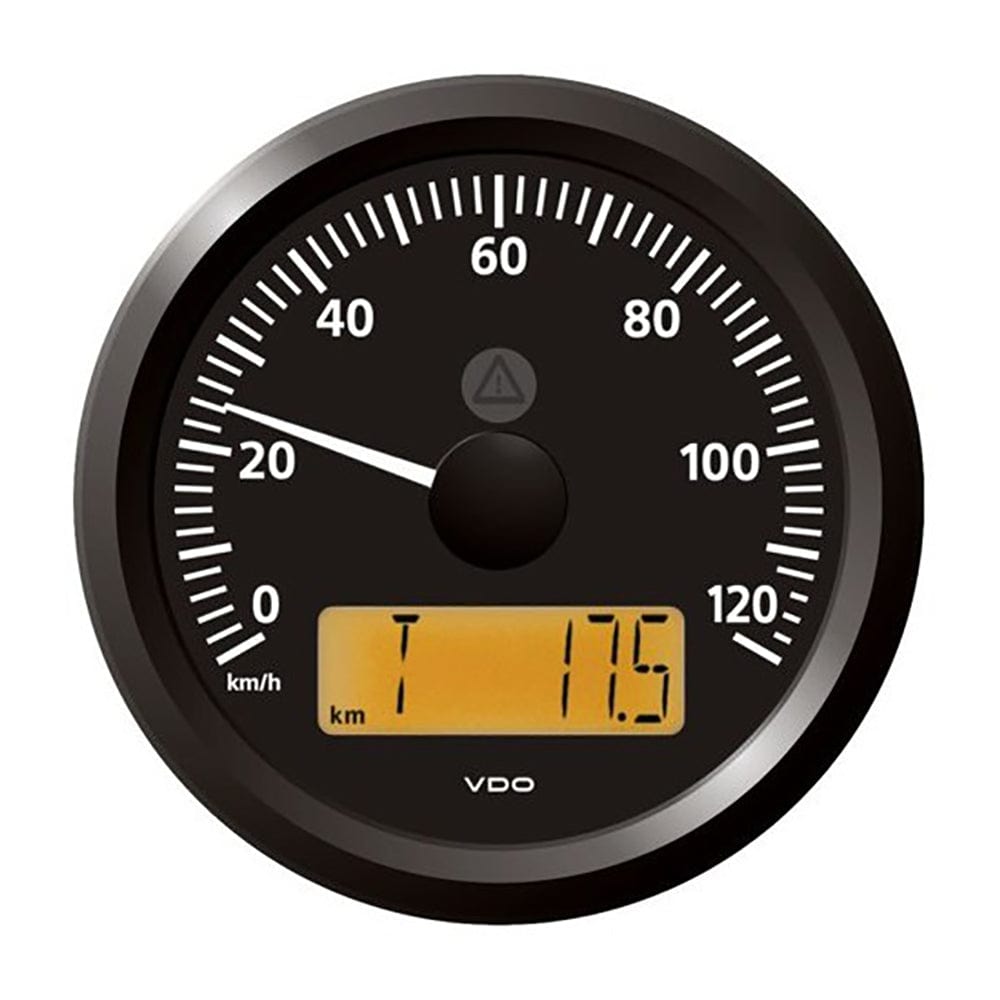 Veratron 3-3/8" (85 mm) ViewLine Speedometer - 0 to 120 KMH - 12/24V - Black Dial Triangular Bezel [A2C59512369] - The Happy Skipper