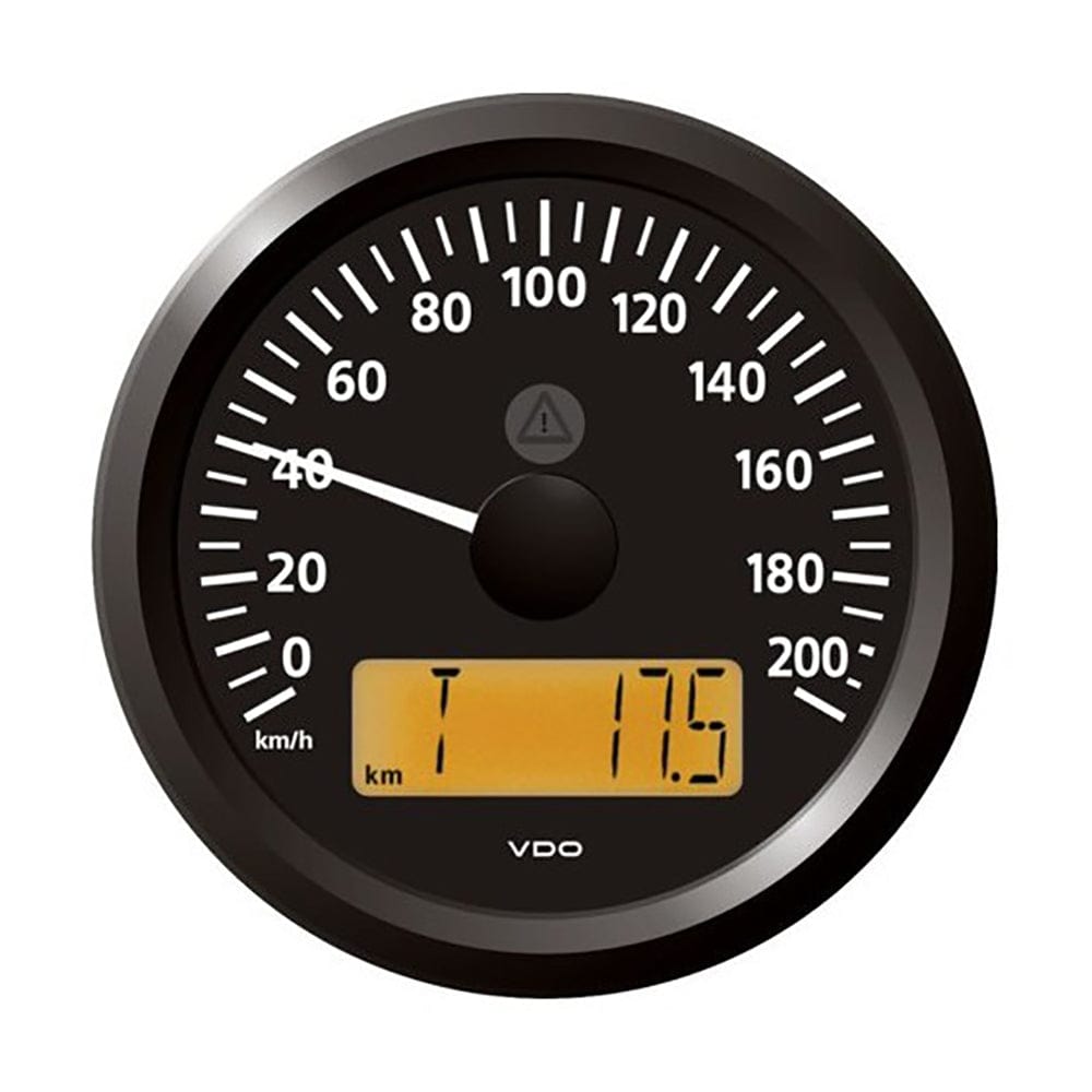 Veratron 3-3/8" (85 mm) ViewLine Speedometer - 0 to 200 KMH - 12/24V - Black Dial Triangular Bezel [A2C59512370] - The Happy Skipper