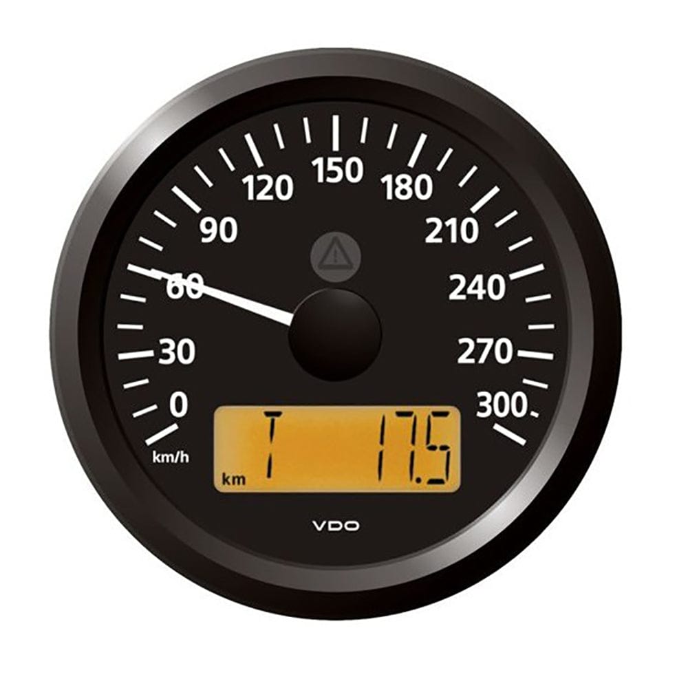 Veratron 3-3/8" (85 mm) ViewLine Speedometer - 0 to 300 KMH - 12/24V - Black Dial Triangular Bezel [A2C59512371] - The Happy Skipper