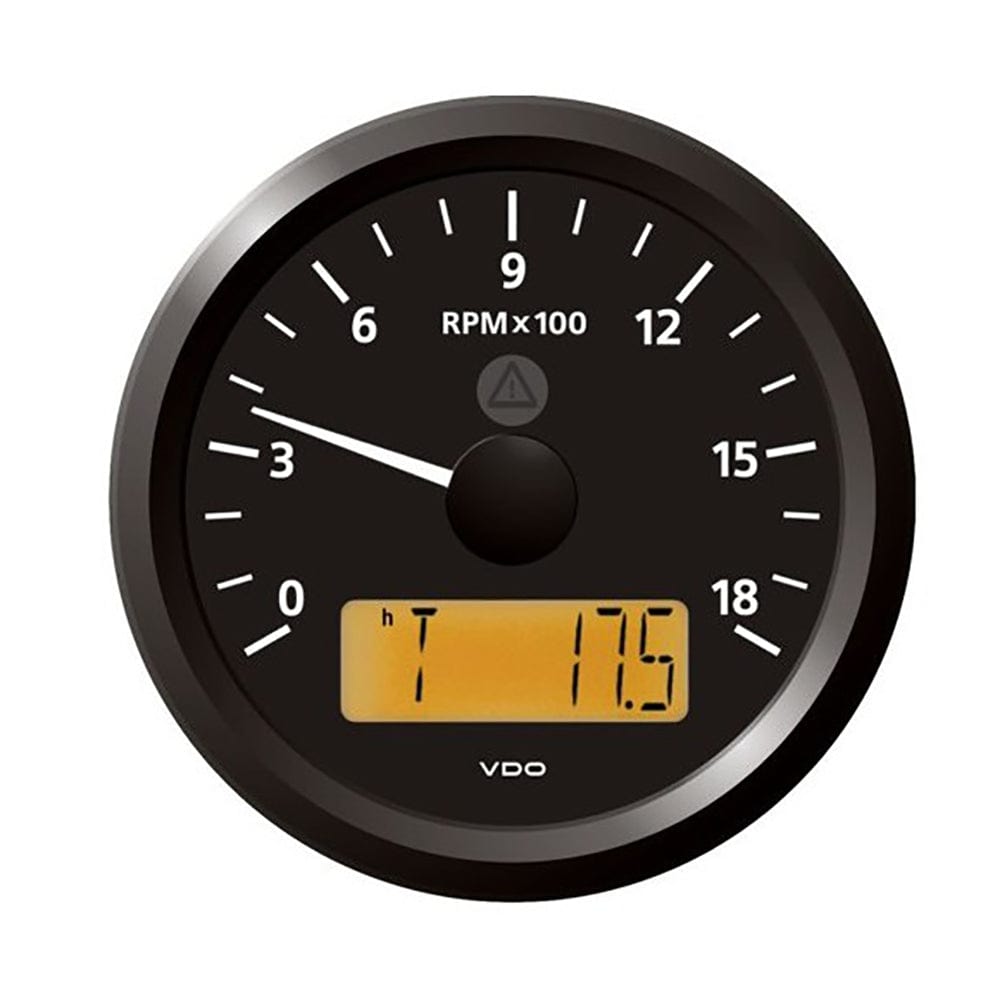 Veratron 3-3/8" (85 mm) ViewLine Tachometer - 0 to 6000 RPM - 8 to 32V - Black Dial Triangle Bezel [A2C59512350] - The Happy Skipper