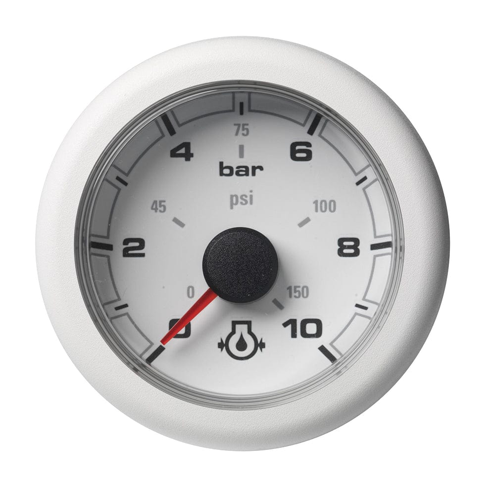 Veratron 52MM (2-1/16") OceanLink Engine Oil Pressure - 10 Bar/150 PSI - White Dial Bezel [A2C1066010001] - The Happy Skipper
