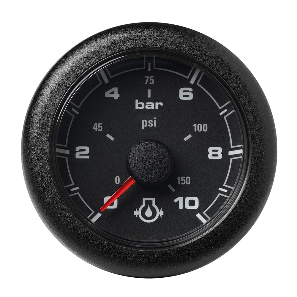 Veratron 52MM (2-1/16") OceanLink Engine Oil Pressure Gauge -10 Bar/150 PSI - Black Dial Bezel [A2C1066000001] - The Happy Skipper