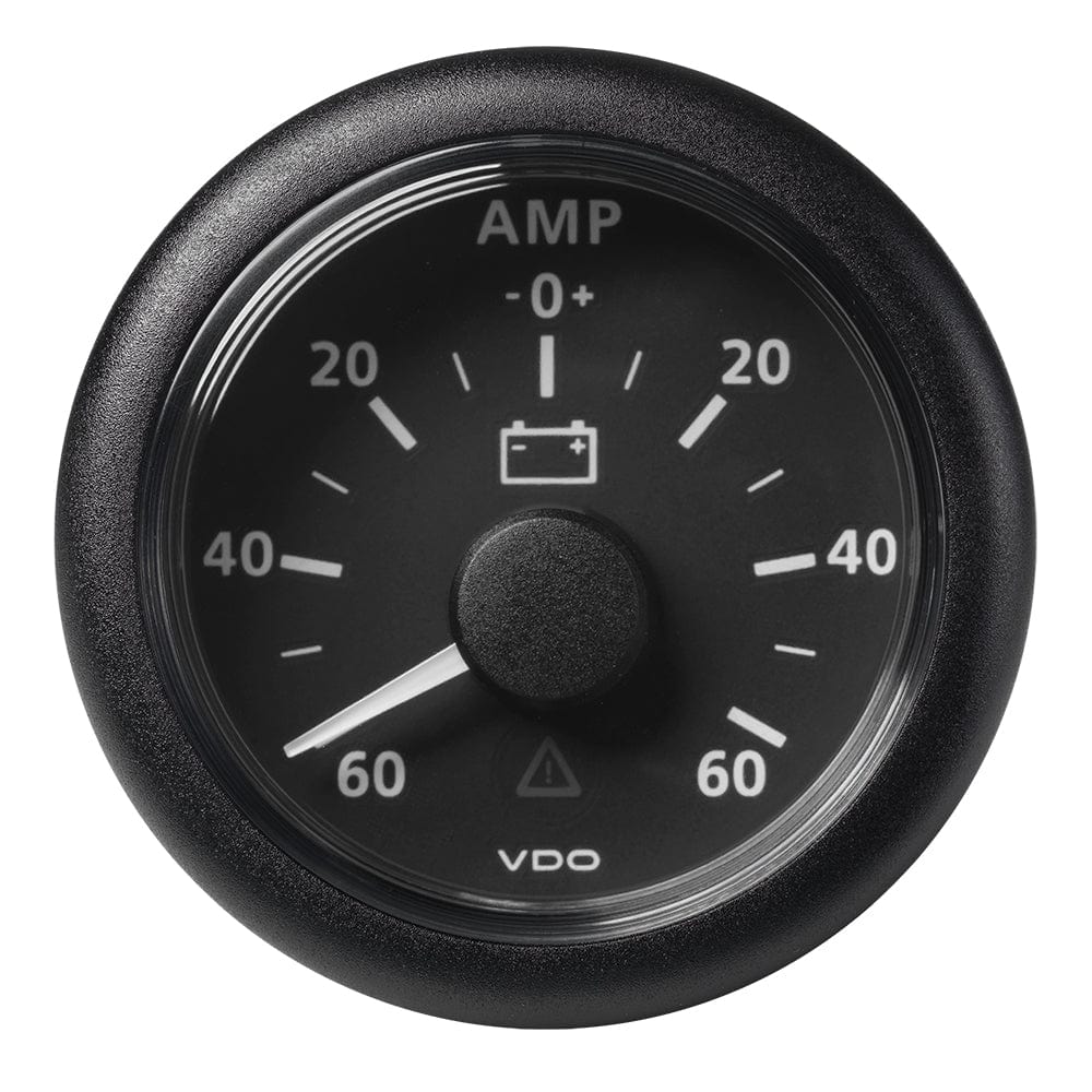 Veratron 52MM (2-1/16") ViewLine Battery Status Gauge -60/+60AMP - Black Dial Bezel [A2C59512328] - The Happy Skipper