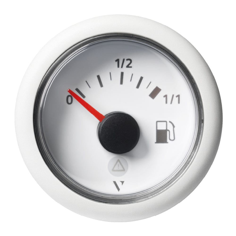 Veratron 52mm (2-1/16") ViewLine Fuel Tank Level Gauge - 0 to 1/1 - White Dial Round Bezel [A2C59514182] - The Happy Skipper