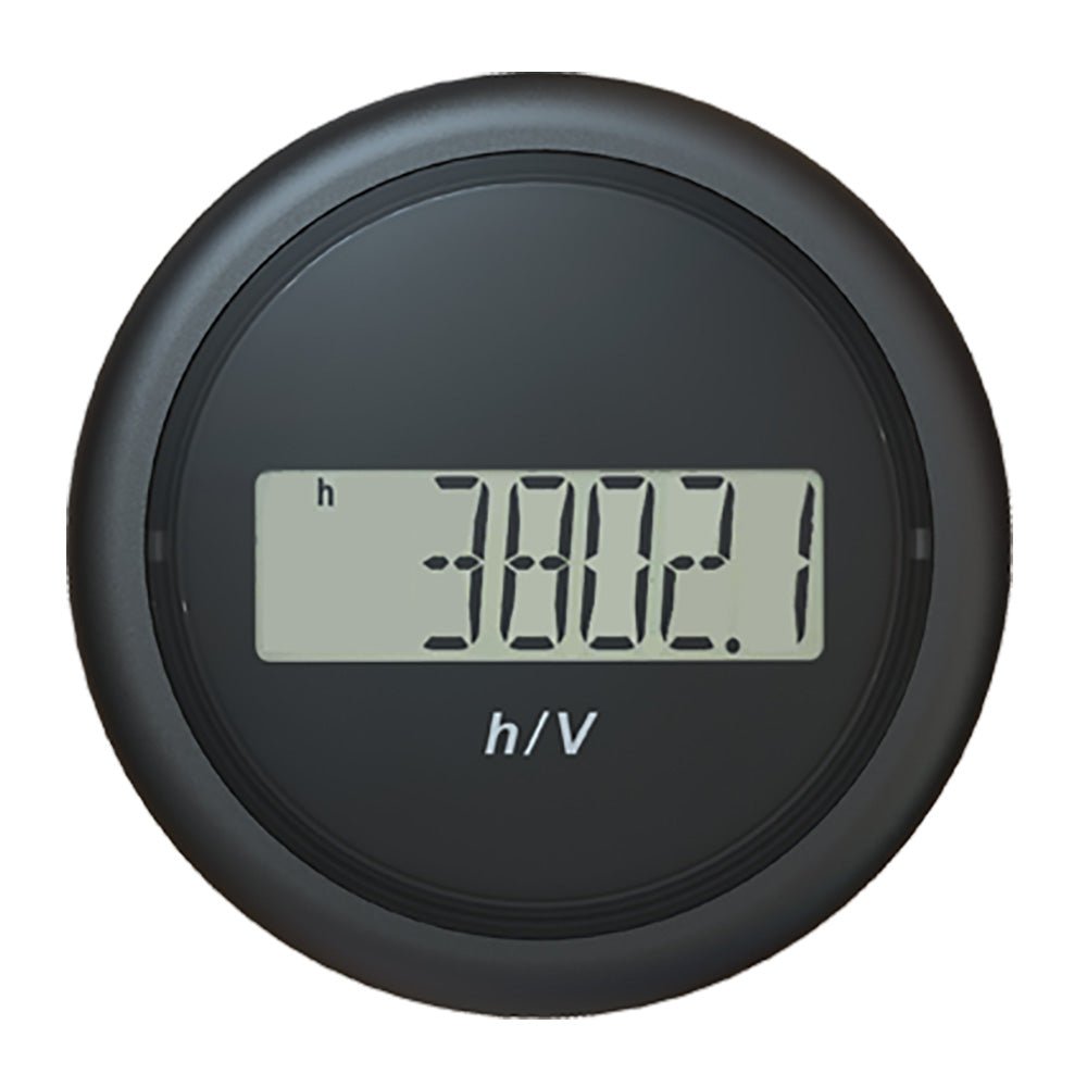 Veratron 52MM (2-1/16") ViewLine Hour Counter-Voltmeter - Black [B00005302] - The Happy Skipper