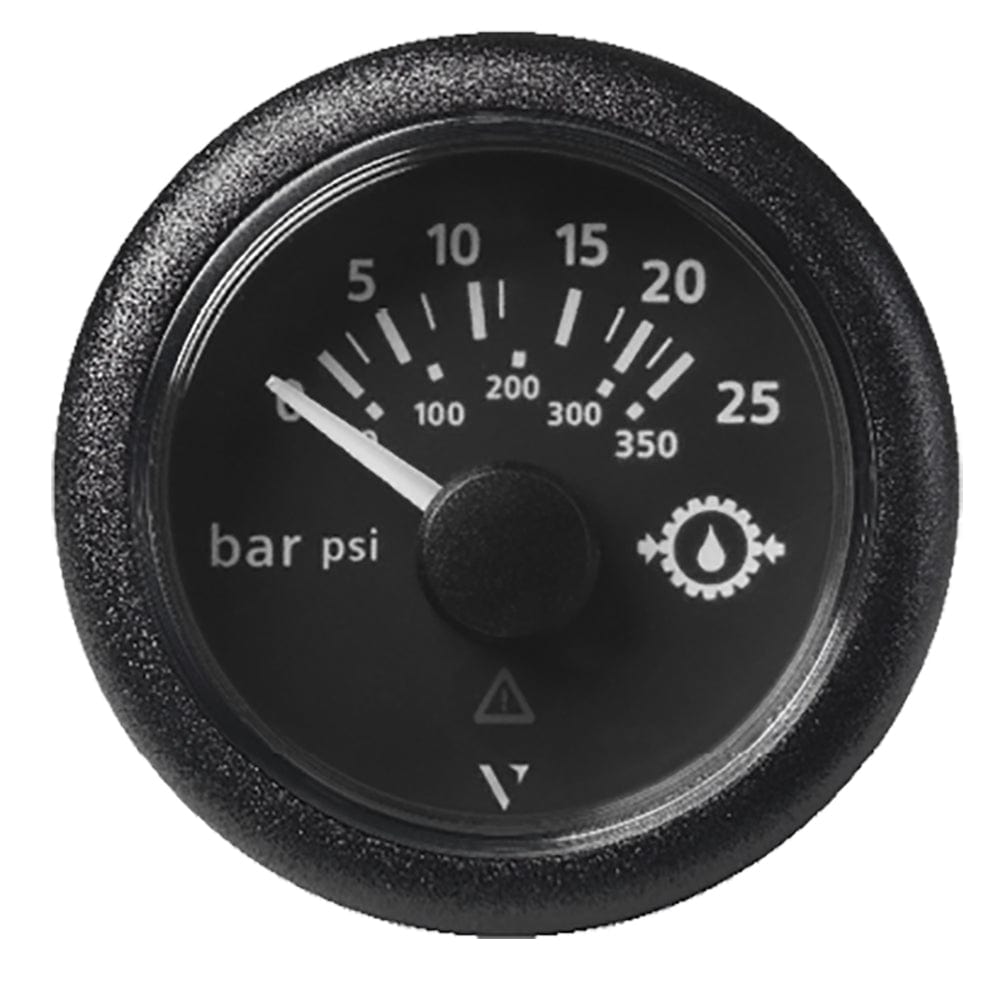 Veratron 52MM (2-1/16") ViewLine Transmission Oil Pressure 25 Bar/350 PSI - Black Dial Round Bezel [A2C59514136] - The Happy Skipper
