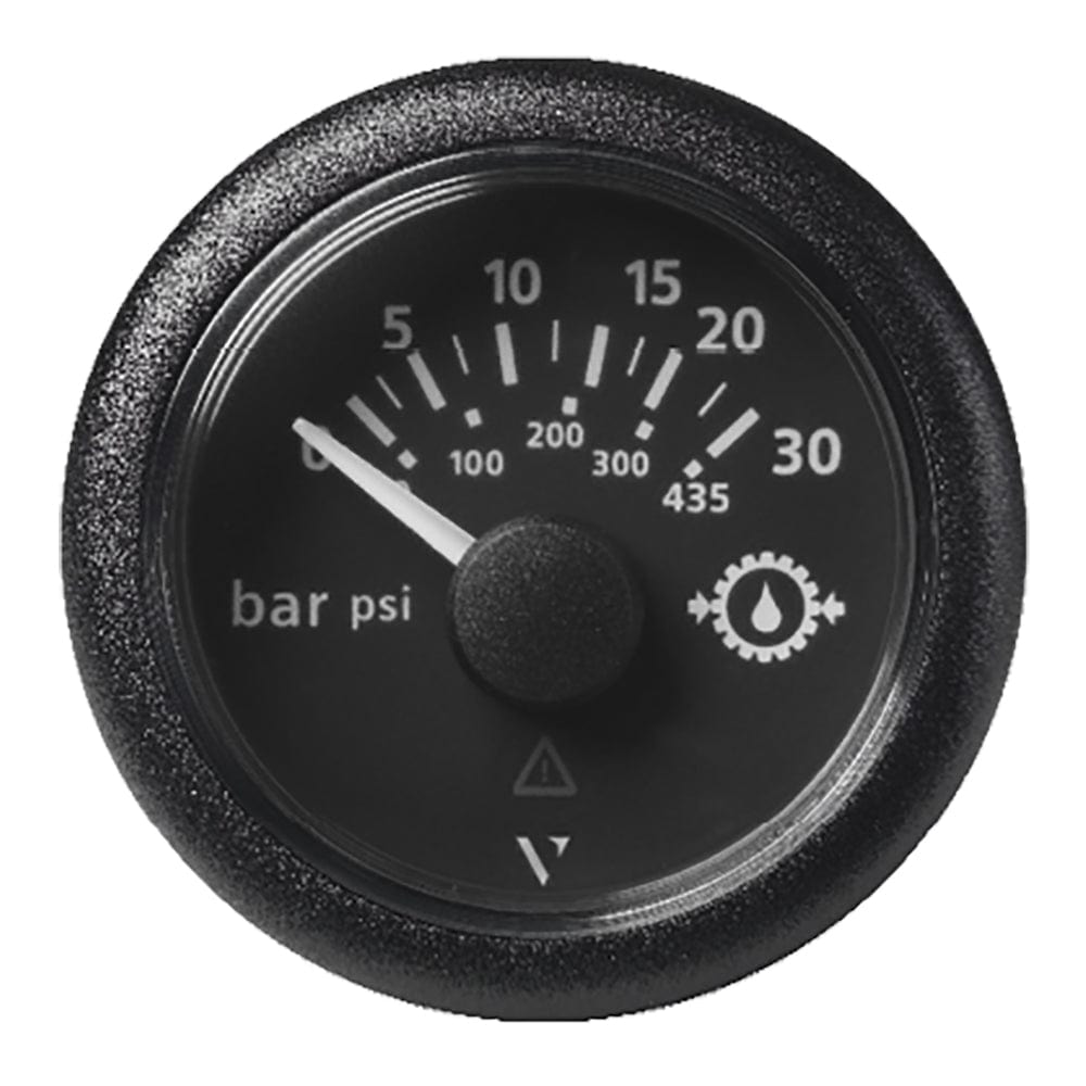 Veratron 52MM (2-1/16") ViewLine Transmission Oil Pressure 30 Bar/435 PSI - Black Dial Round Bezel [A2C59514141] - The Happy Skipper