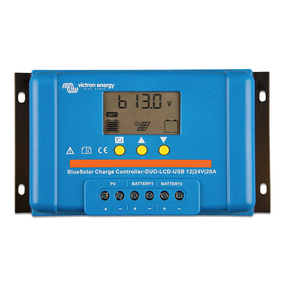 Victron BlueSolar PWM Charge Controller (DUO) LCD USB Charge Control - 12/24VDC - 20A [SCC010020060] - The Happy Skipper