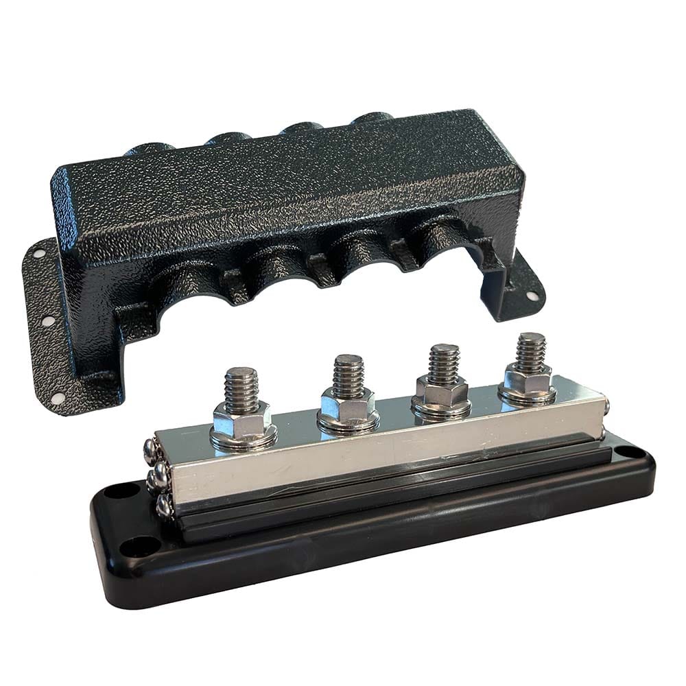 Victron Busbar 600A 4P Cover 4X 3/8" Plus 4X M8 Terminals [VBB160040010] - The Happy Skipper