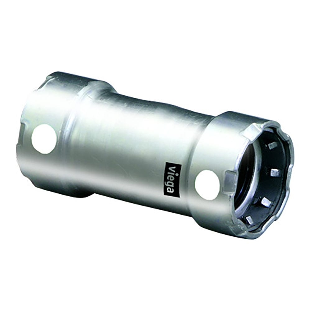 Viega MegaPress 1" Stainless Steel 304 Coupling w/o Stop - Double Press Connection - Smart Connect Technology [95320] - The Happy Skipper