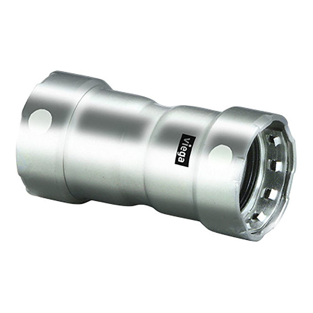 Viega MegaPress 1" Stainless Steel 304 Coupling w/Stop - Double Press Connection - Smart Connect Technology [95295] - The Happy Skipper