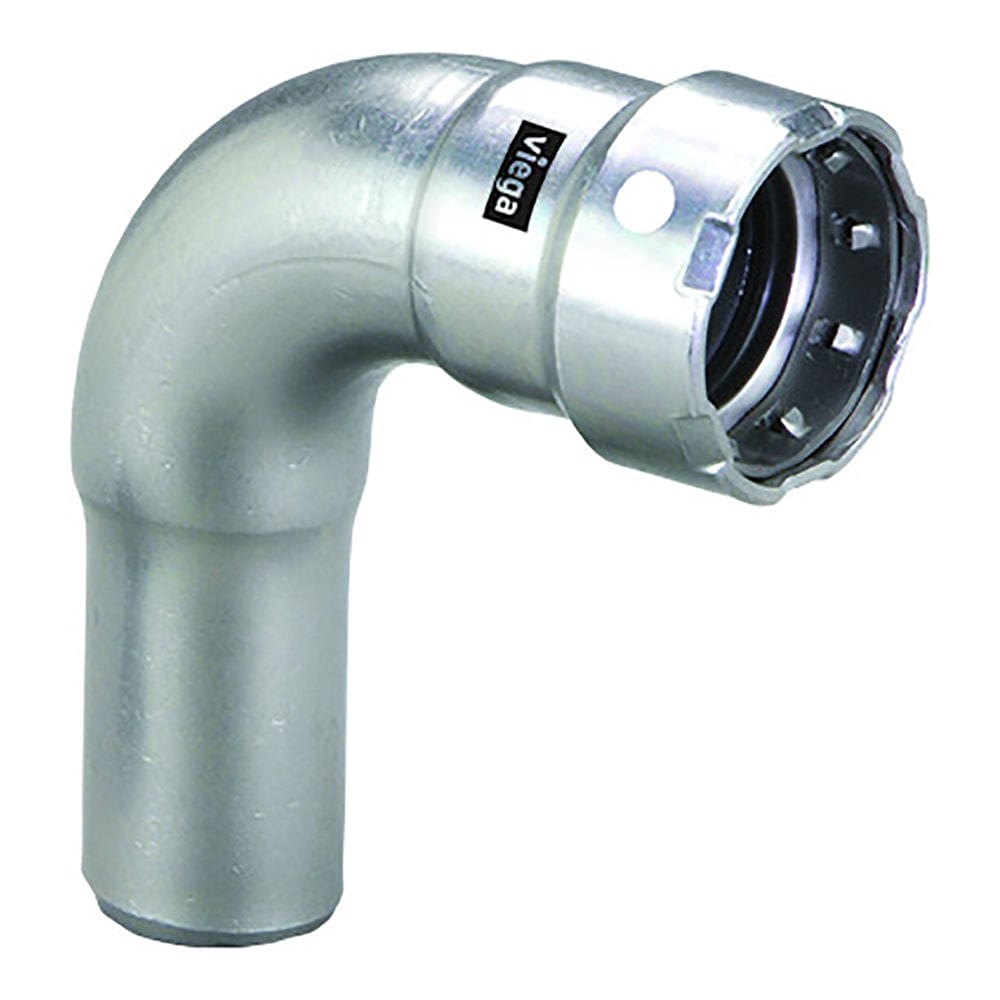 Viega MegaPress 1/2" 90 Stainless 304 Elbow - Street/Press Connection - Smart Connect Technology [95030] - The Happy Skipper