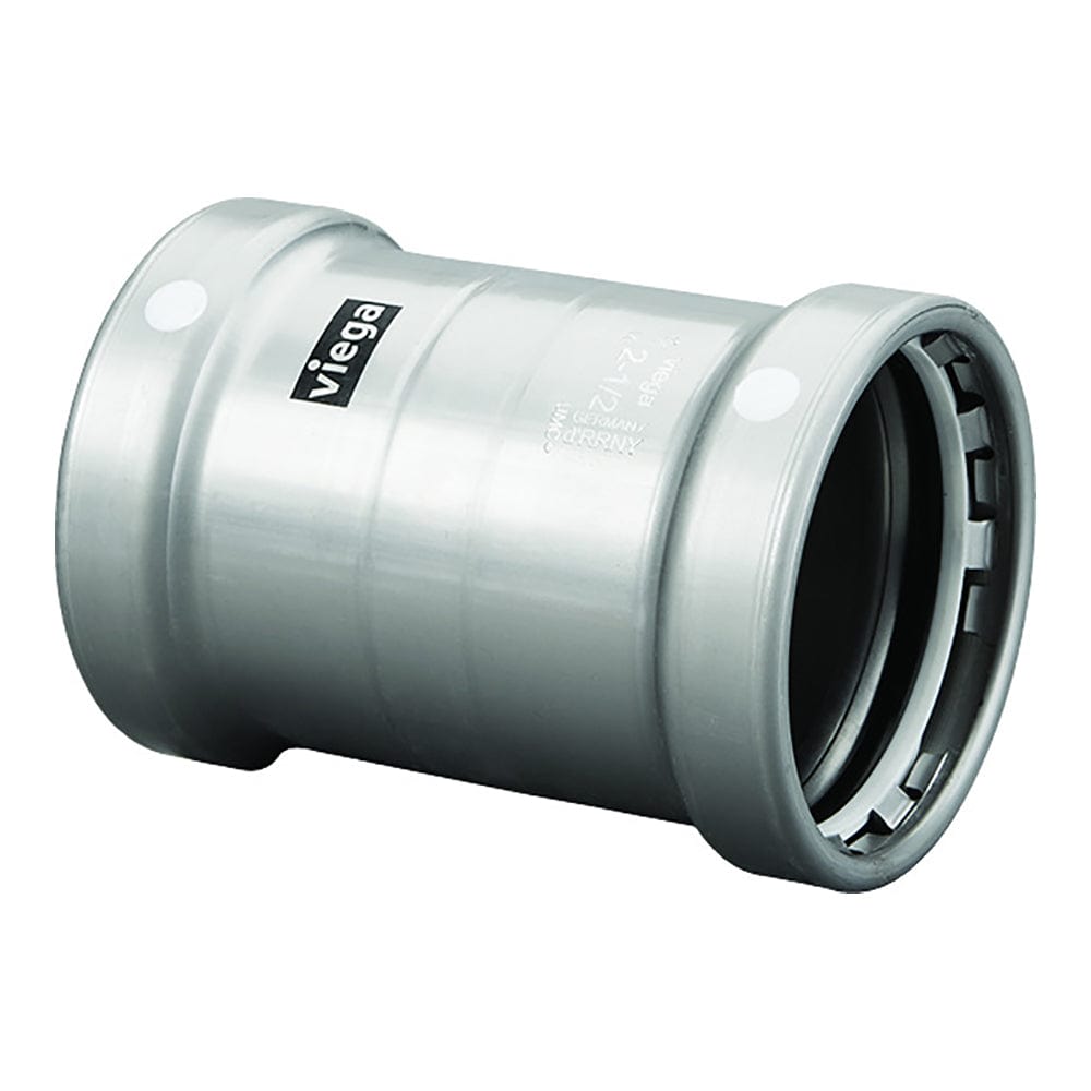 Viega MegaPress 2-1/2" Carbon Steel Coupling w/o Stop w/FMK - Double Press Connection - Smart Connect Technology [26685] - The Happy Skipper