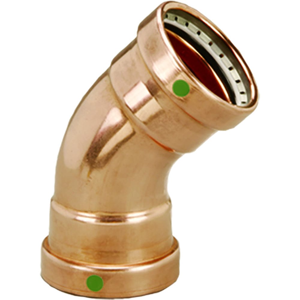 Viega ProPress 2-1/2" - 45 Copper Elbow - Double Press Connection - Smart Connect Technology [20653] - The Happy Skipper