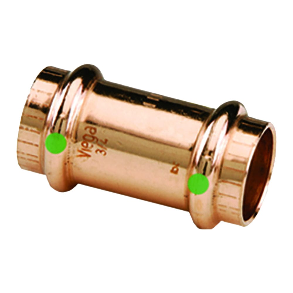 Viega ProPress 2" Copper Coupling w/Stop - Double Press Connection - Smart Connect Technology [78072] - The Happy Skipper