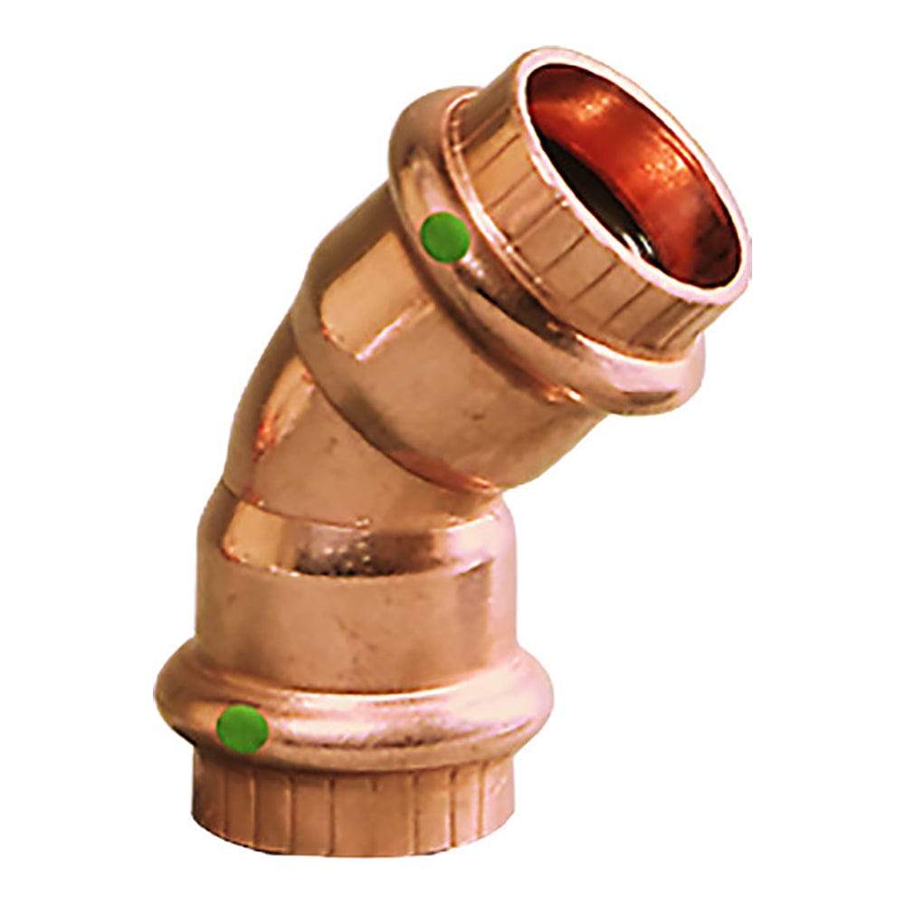 Viega ProPress 3/4" - 45 Copper Elbow - Double Press Connection - Smart Connect Technology [77023] - The Happy Skipper