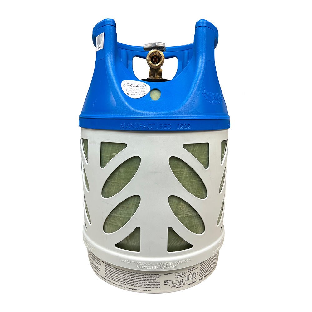 Viking Cylinders 17lb Vertical Fiberglass Composite LPG Cylinder w/Type 1 Valve - OPD, DOT, TC Approved [1420-0017] - The Happy Skipper