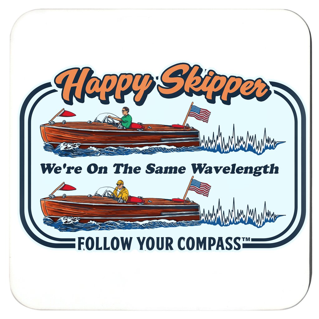 We're on the Same Wavelength™ Coasters - The Happy Skipper