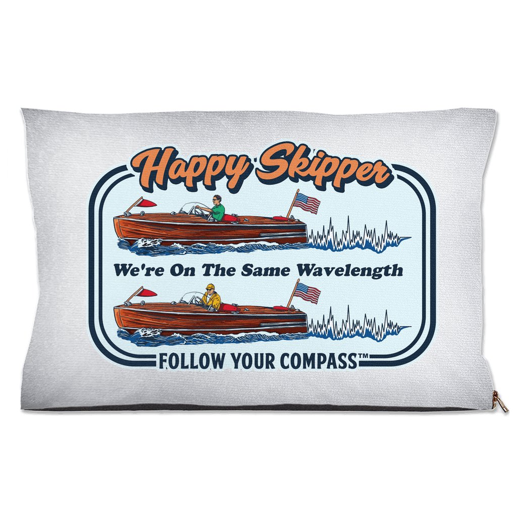 We're on the Same Wavelength™ Dog Bed - The Happy Skipper