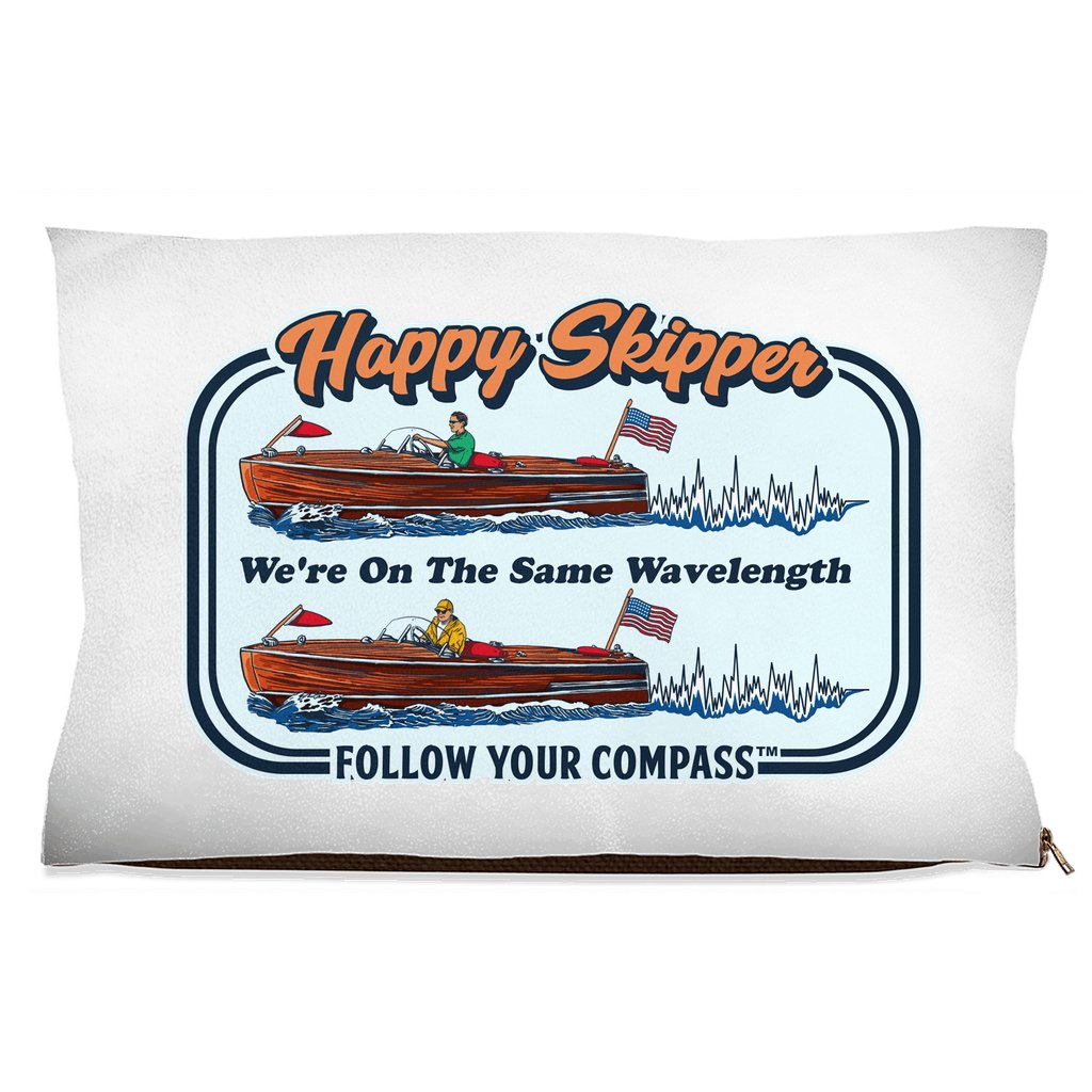 We're on the Same Wavelength™ Dog Bed - The Happy Skipper