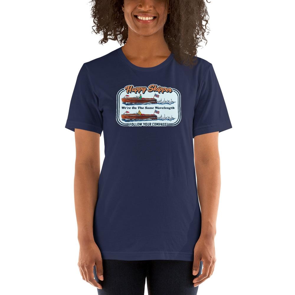 We're on the Same Wavelength™ Short-Sleeve Unisex T-Shirt - The Happy Skipper