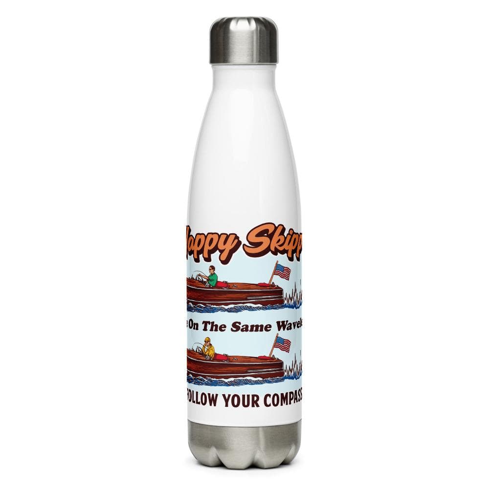 We're on the Same Wavelength™ Stainless Steel Water Bottle - The Happy Skipper