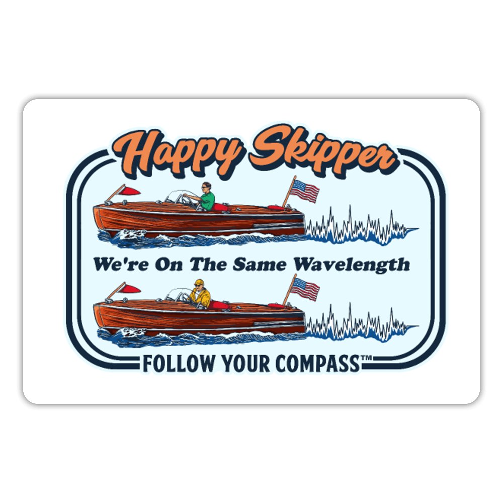 We're on the Same Wavelength™ Sticker - The Happy Skipper