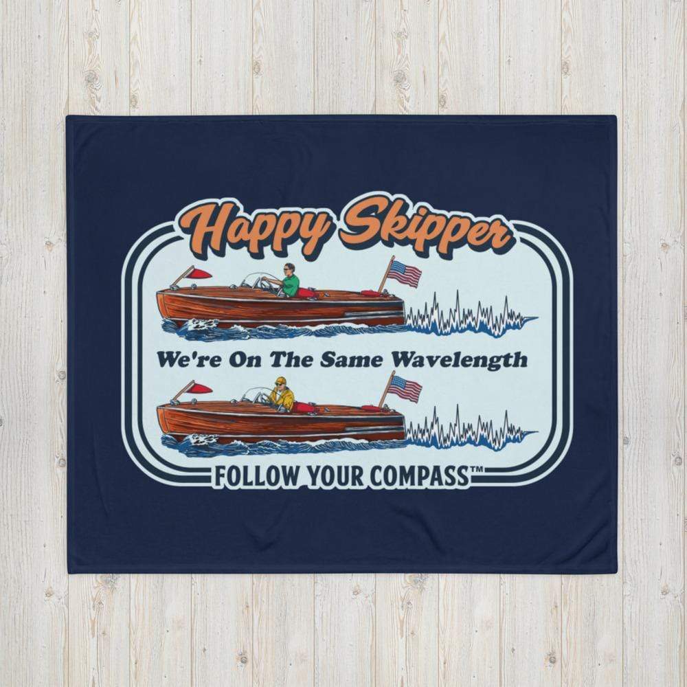 We're on the Same Wavelength™ Throw Blanket - The Happy Skipper