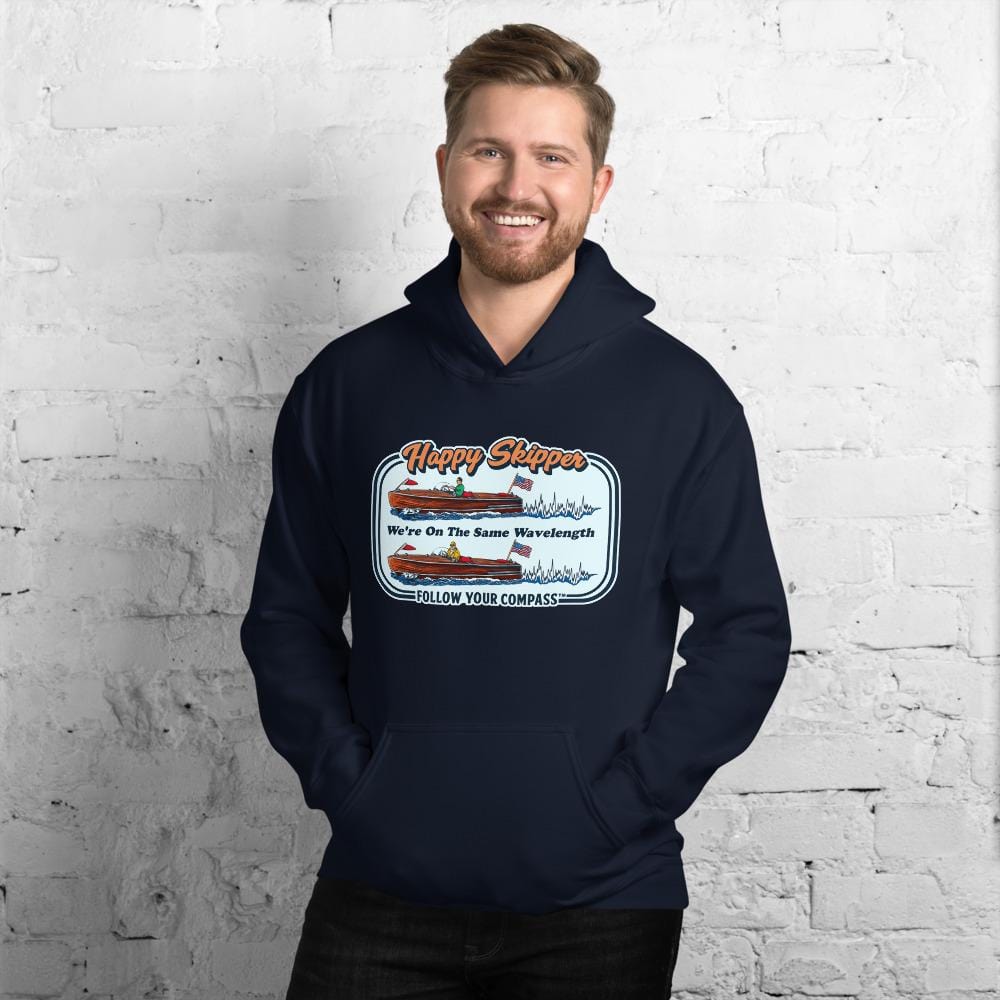 We're on the Same Wavelength™ Unisex Hoodie - The Happy Skipper