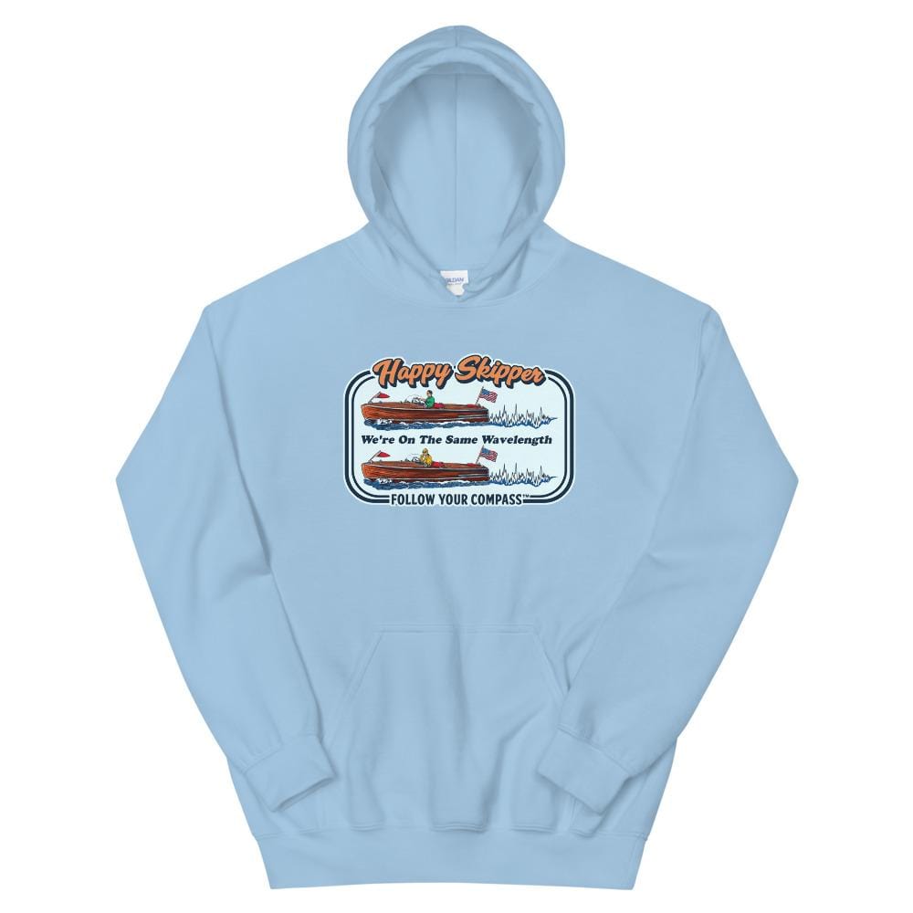 We're on the Same Wavelength™ Unisex Hoodie - The Happy Skipper