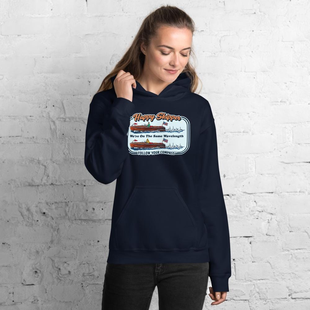 We're on the Same Wavelength™ Unisex Hoodie - The Happy Skipper