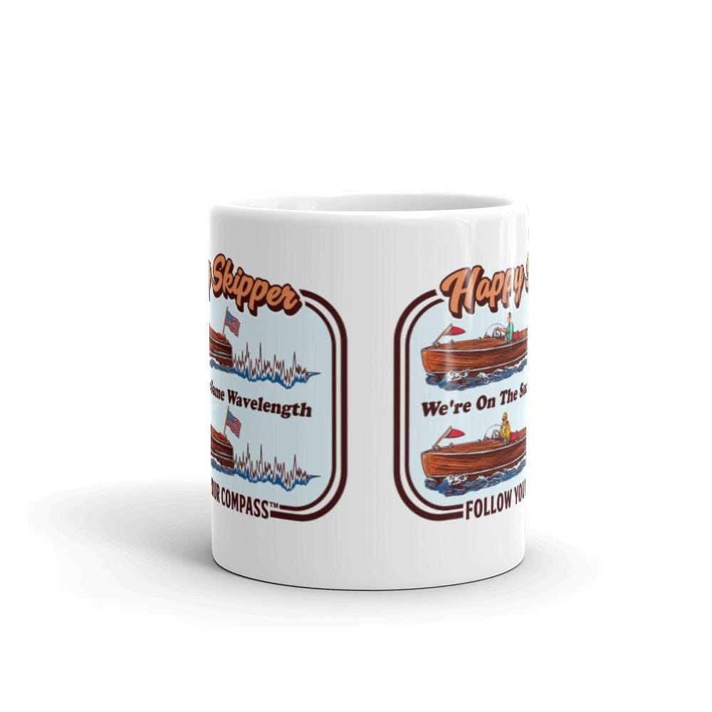 We're On the Same Wavelength™ - White Glossy Mug - The Happy Skipper