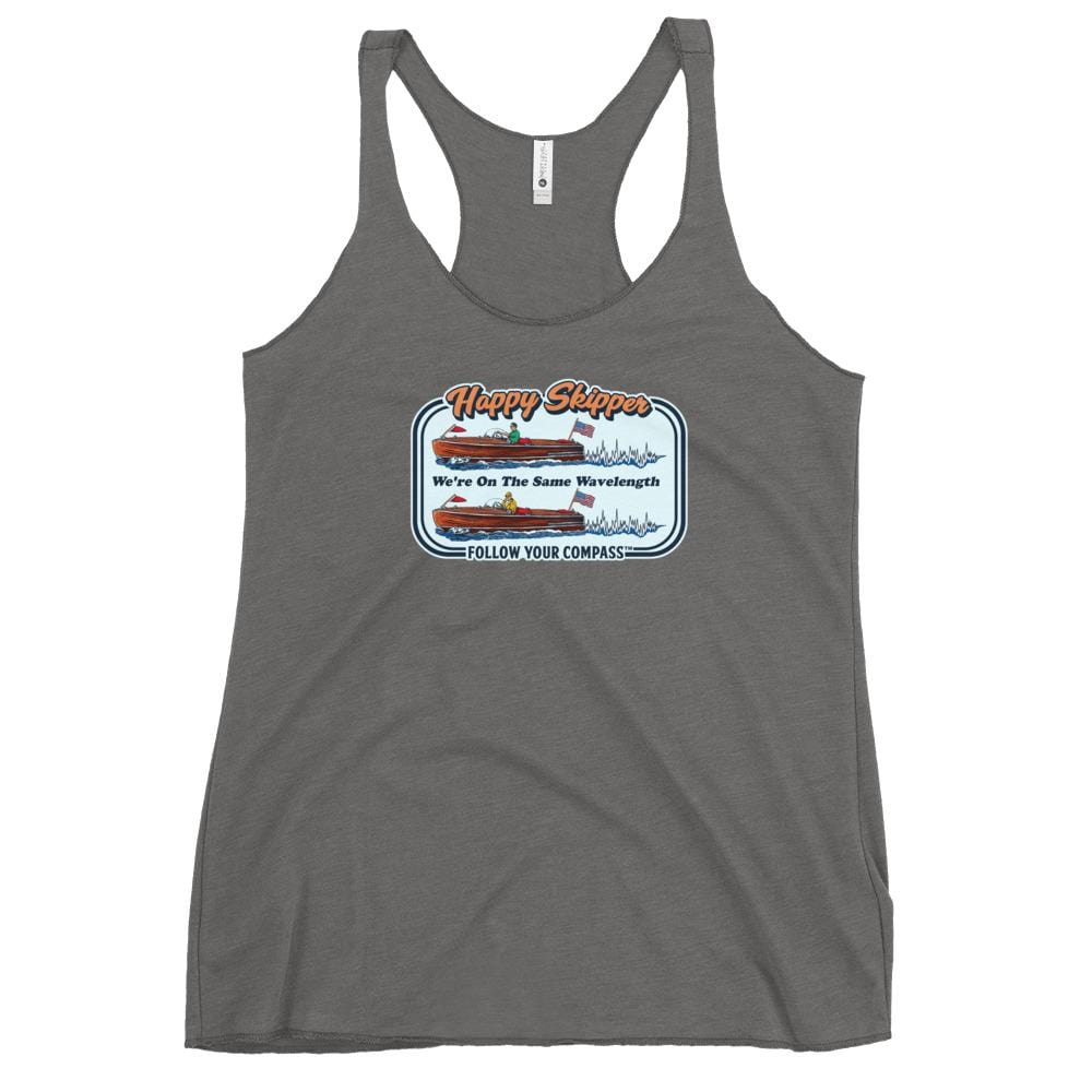 We're on the Same Wavelength™ Women's Racerback Tank - The Happy Skipper