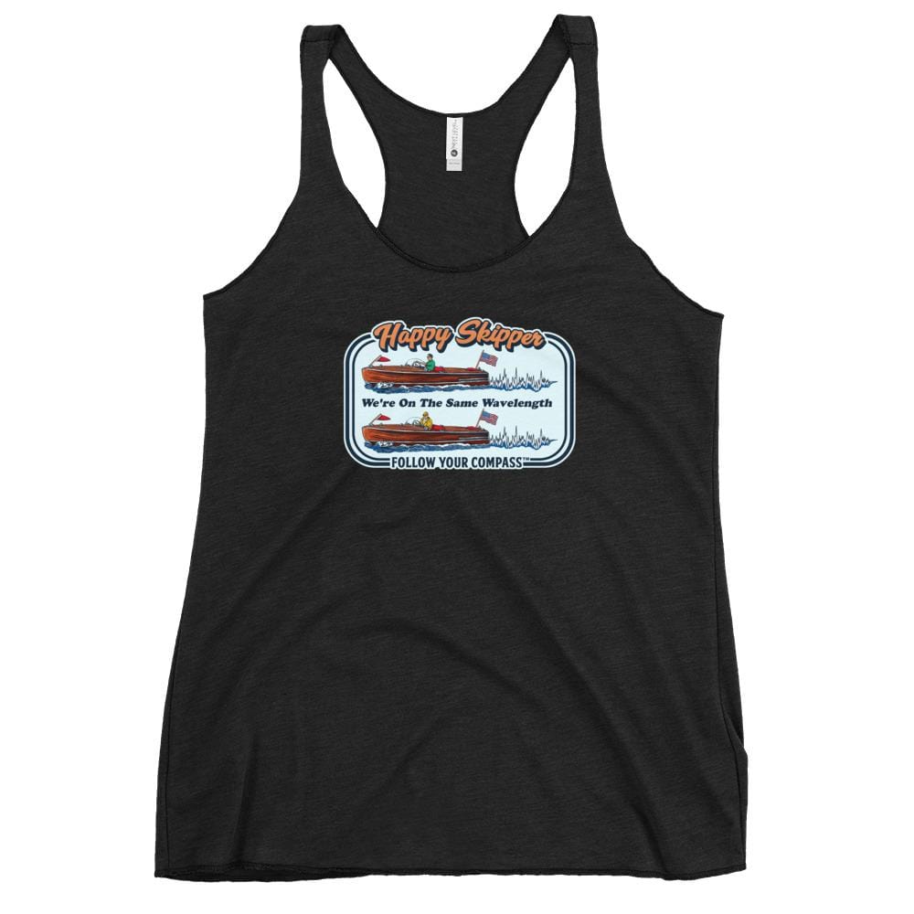 We're on the Same Wavelength™ Women's Racerback Tank - The Happy Skipper