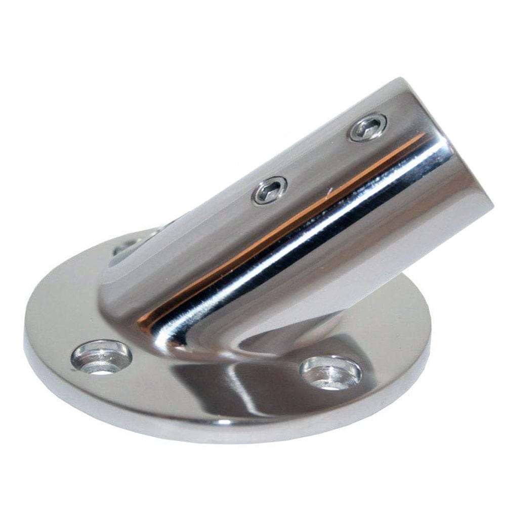 Whitecap 1" O.D. 30 Degree Round Base SS Rail Fitting [6177C] - The Happy Skipper