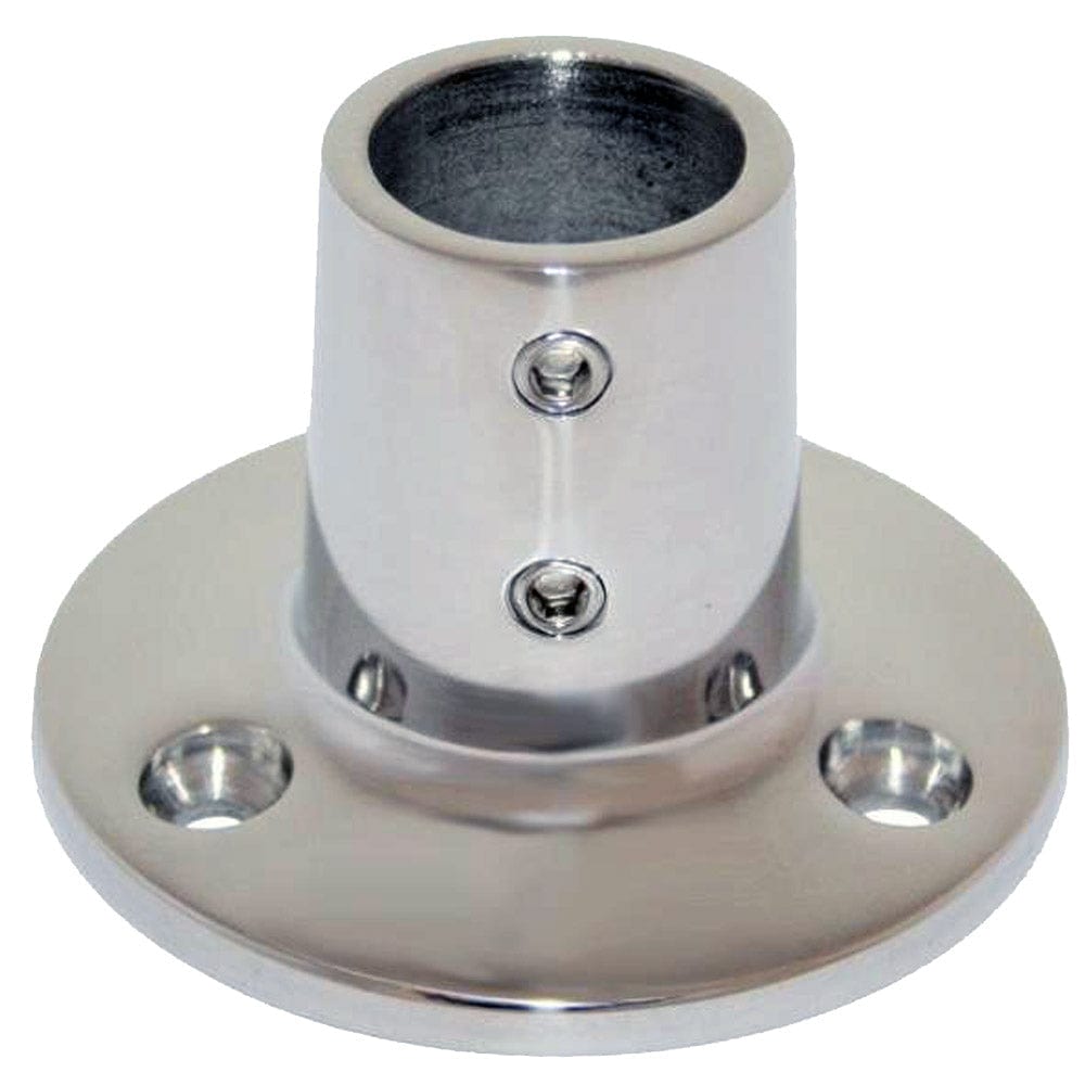 Whitecap 1" O.D. 90 Degree Round Base SS Rail Fitting [6139C] - The Happy Skipper