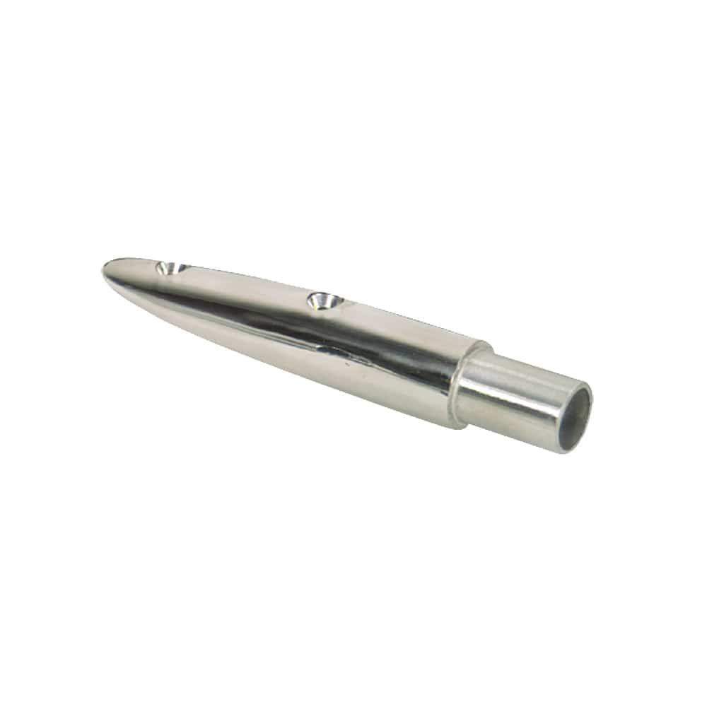 Whitecap 16-1/2 Degree Rail End (End-Out) - 316 Stainless Steel - 7/8" Tube O.D. [6050] - The Happy Skipper