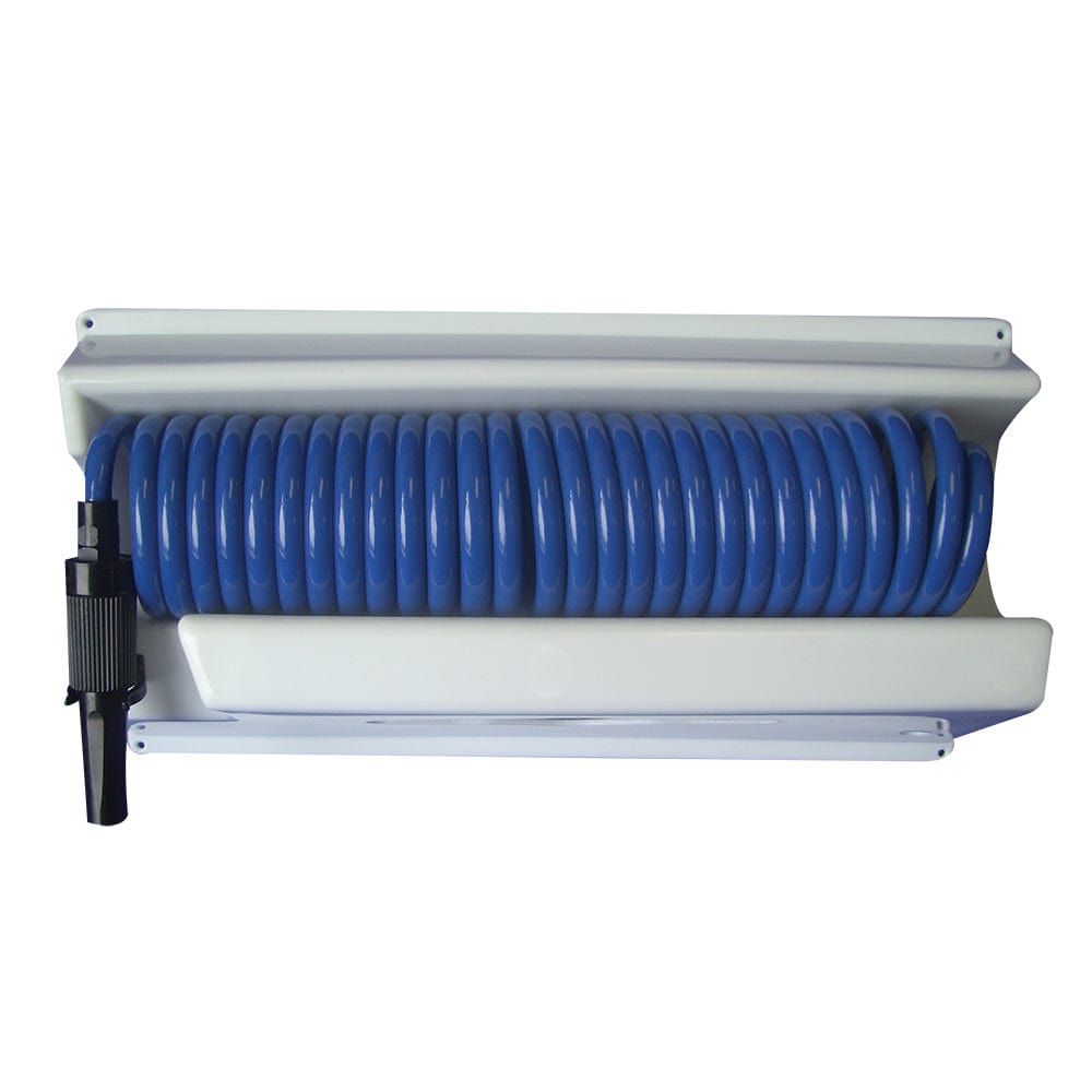 Whitecap 25 Blue Coiled Hose w/Mounting Case [P-0443] - The Happy Skipper