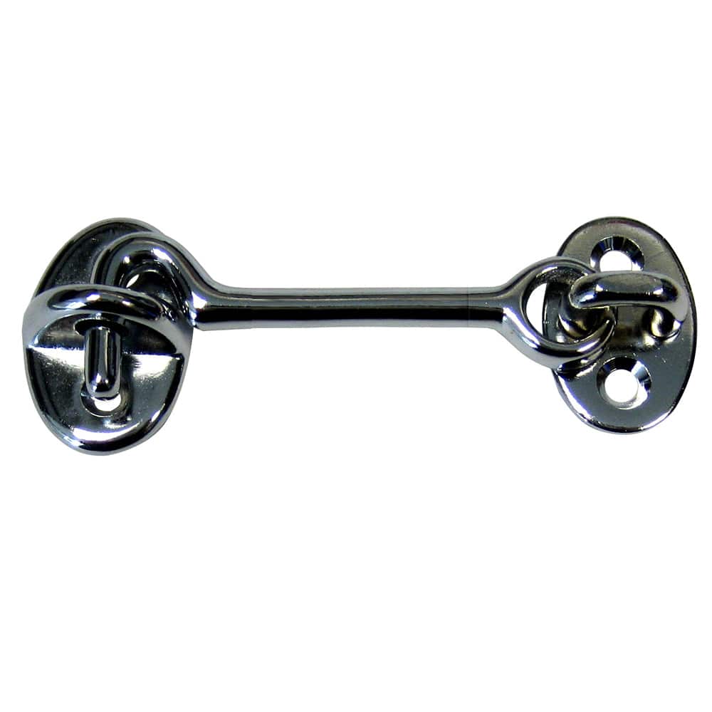 Whitecap Cabin Door Hook - CP/Brass - 3" [S-1402C] - The Happy Skipper