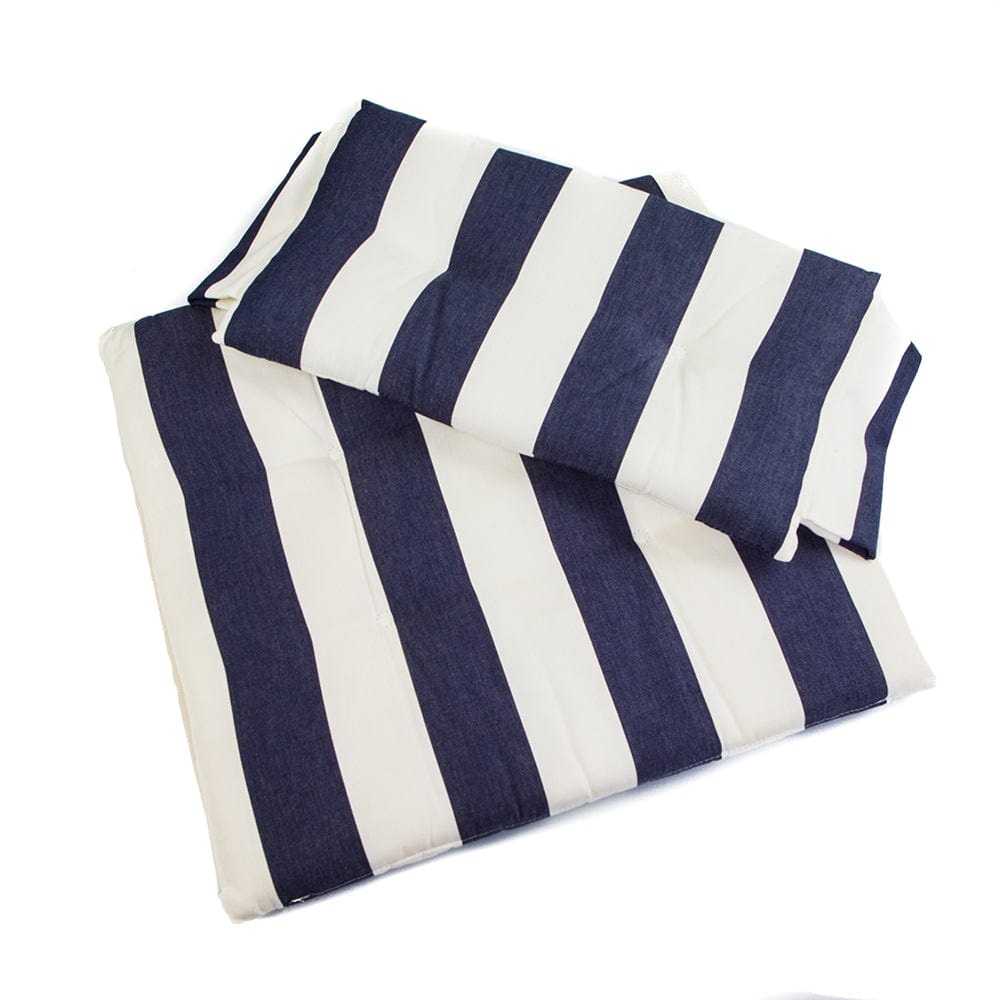 Whitecap Directors Chair II Replacement Seat Cushion Set - Navy White Stripes [87240] - The Happy Skipper