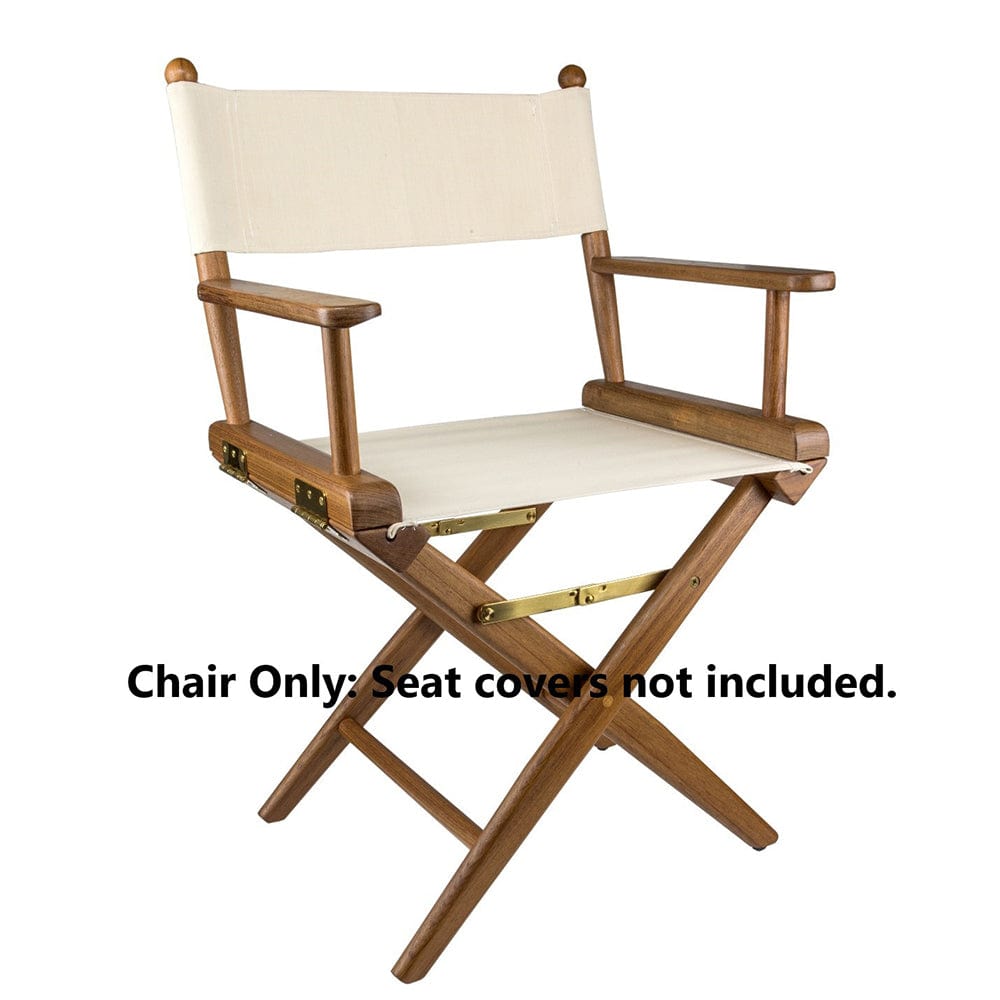 Whitecap Directors Chair w/o Seat Covers - Teak [60040] - The Happy Skipper
