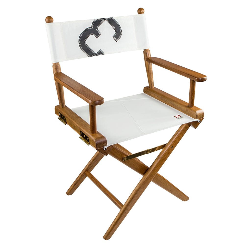 Whitecap Directors Chair w/Sail Cloth Seating - Teak [61044] - The Happy Skipper