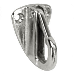 Whitecap Fender Hook - CP/Brass - 1-9/16" x 1-3/16" [S-977C] - The Happy Skipper