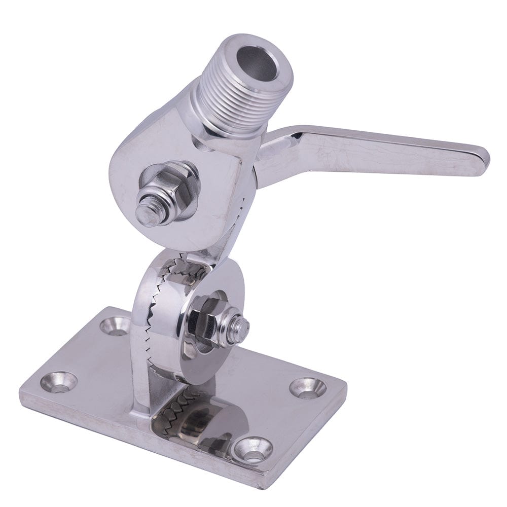 Whitecap Heavy-Duty Ratchet Antenna Mount - 316 Stainless Steel [S-1802BC] - The Happy Skipper