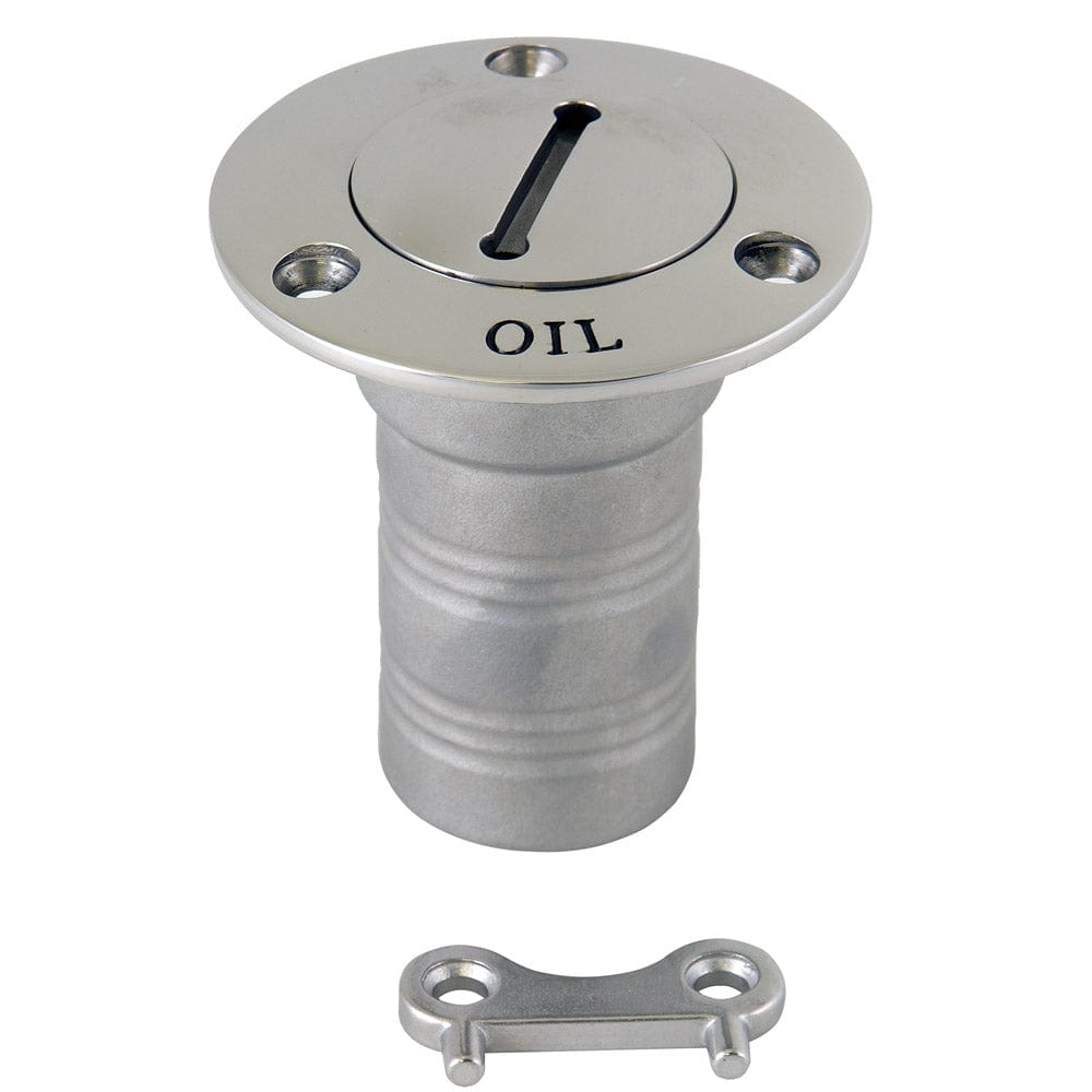 Whitecap Hose Deck Fill - 1-1/2" Hose - Oil [6129C] - The Happy Skipper