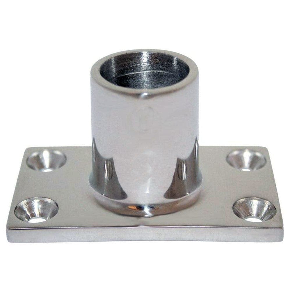 Whitecap " O.D. 90 Degree Rectangle Base SS Rail Fitting [6041C] - The Happy Skipper