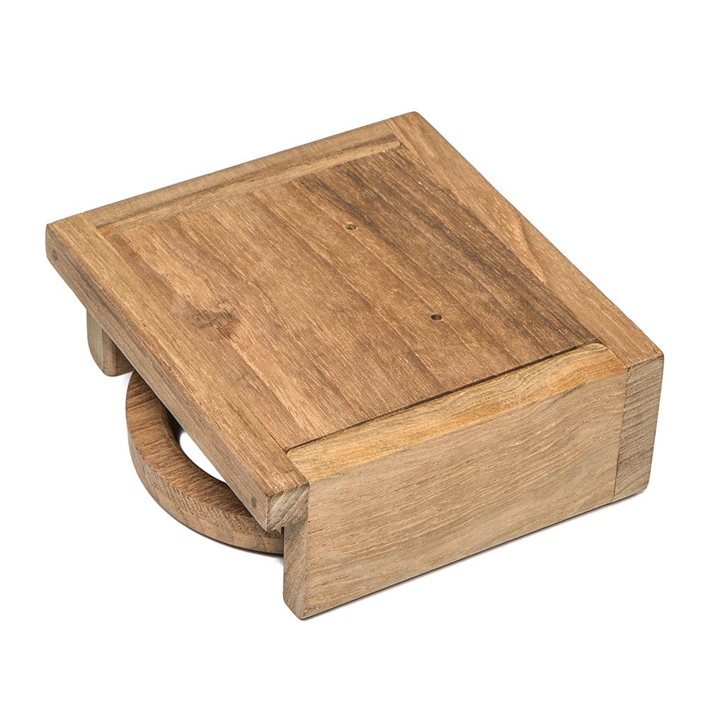 Whitecap Teak Folding Drink Holder [62601] - The Happy Skipper