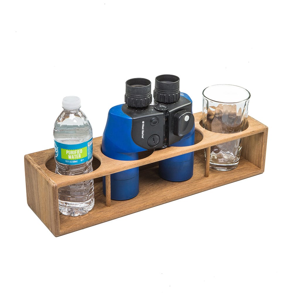 Whitecap Teak Four Insulated Drink/Binocular Rack [62634] - The Happy Skipper