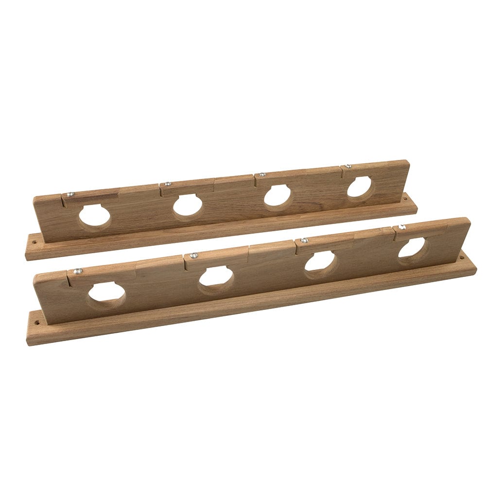 Whitecap Teak Lock-In Four-Rod Storage Rack [60620] - The Happy Skipper