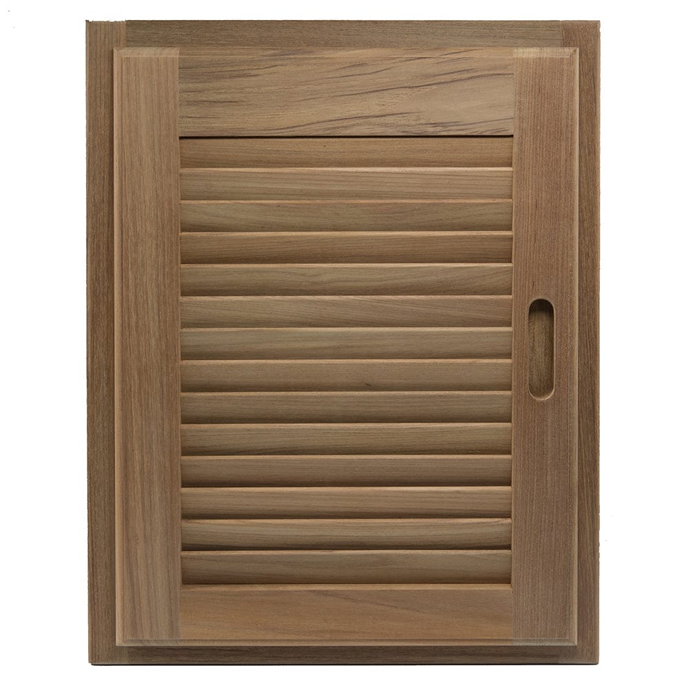 Whitecap Teak Louvered Door & Frame - Right Hand - 15" x 20" [60724] - The Happy Skipper